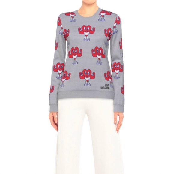 LOVE Moschino Wool Muscle/Heart Sweater - Picture 5 of 14